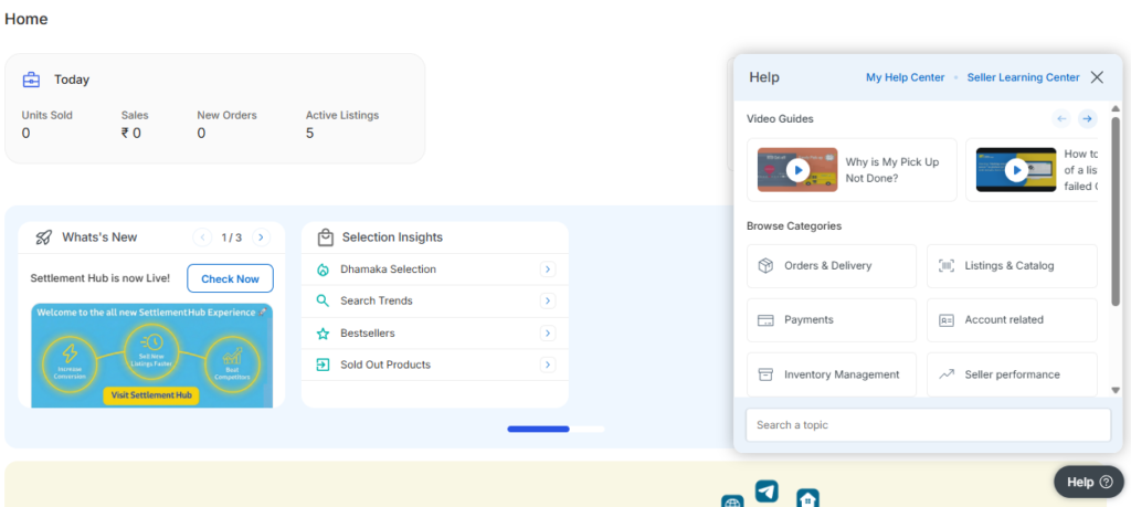Flipkart Seller Home Page – Complete Overview for Beginners