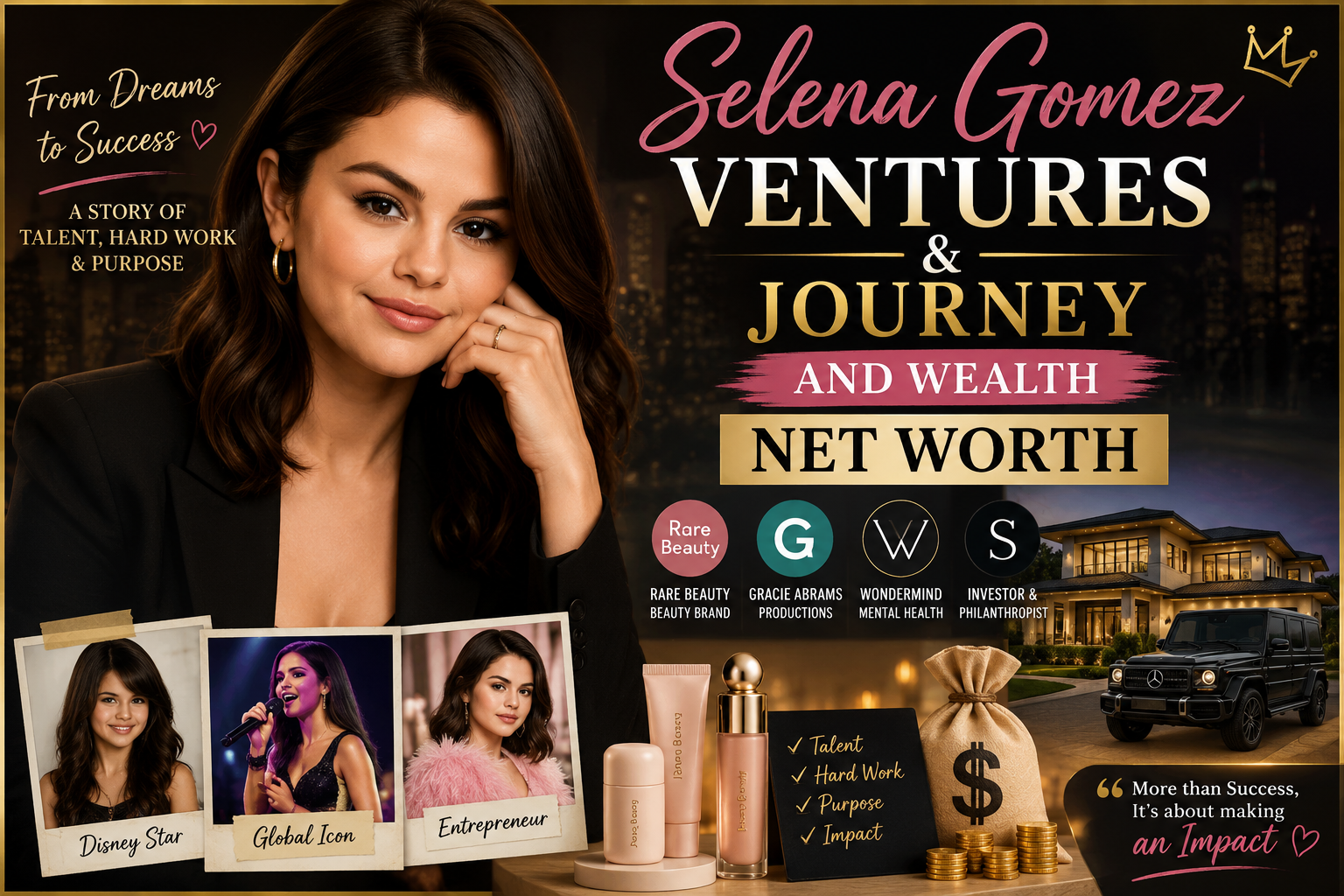 Selena Gomez Ventures and Journey and Wealth Net Worth