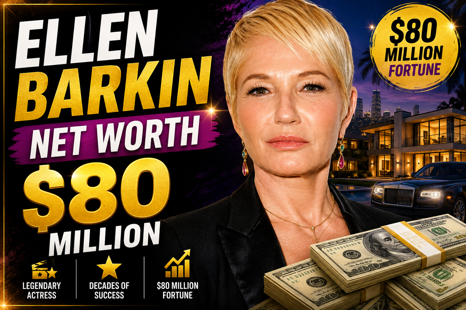 Ellen Barkin Net Worth 2026: How the $80 Million Hollywood Star Built Her Fortune
